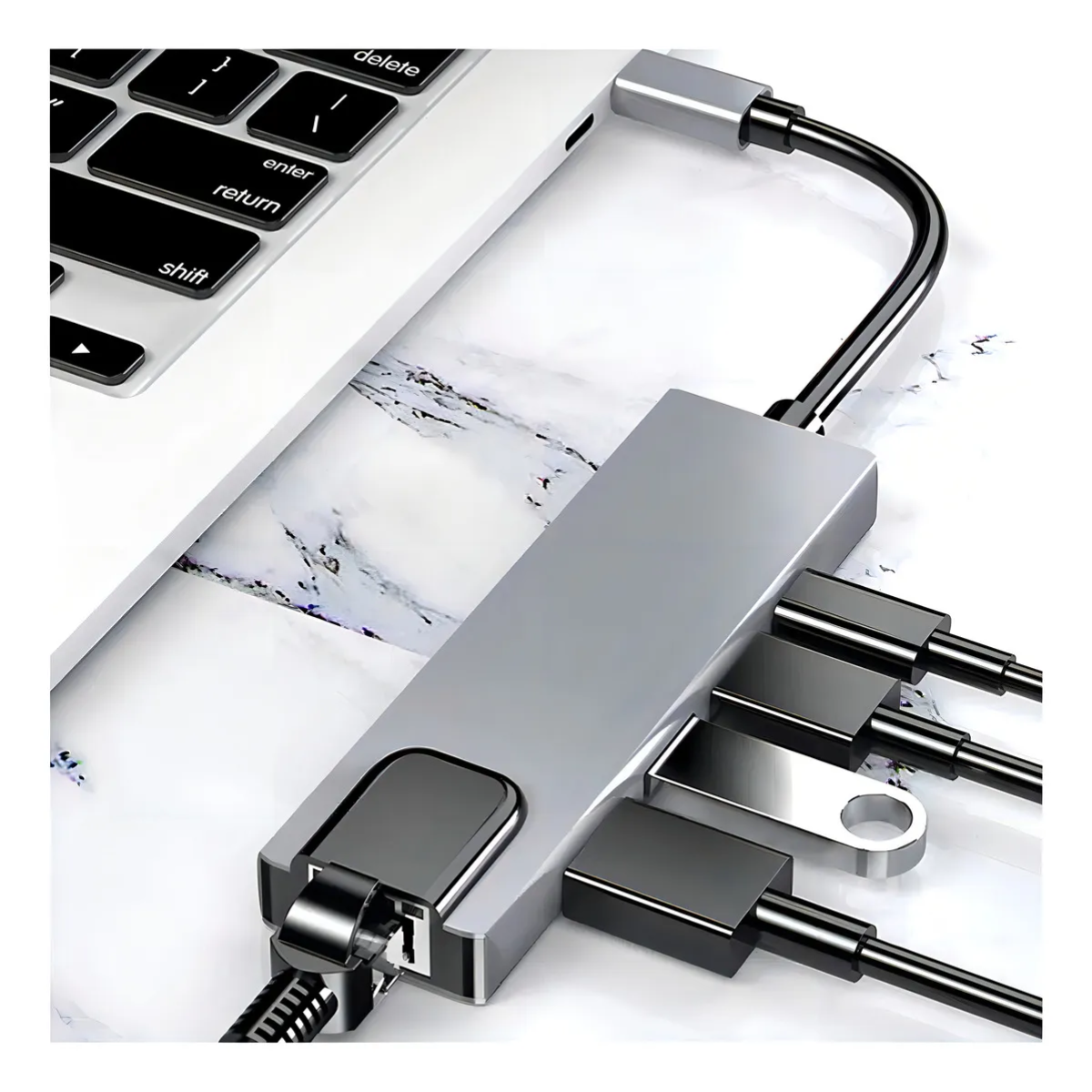 Hub Adaptador Usb C 5 En 1